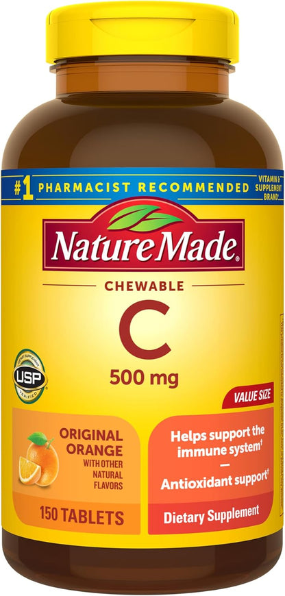 Nature Made orange flavored vitamin C tablets
