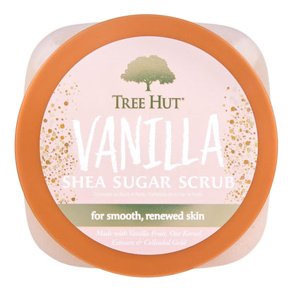 Vanilla sugar body scrub with shea butter and oils