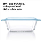 Clear glass loaf pan for baking and serving