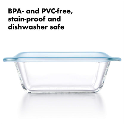 Clear glass loaf pan for baking and serving