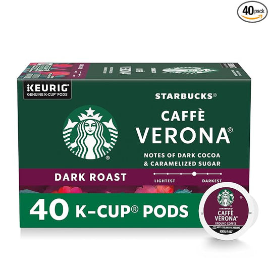 Starbucks Caffè Verona dark roast K-Cup coffee pods 40 count
