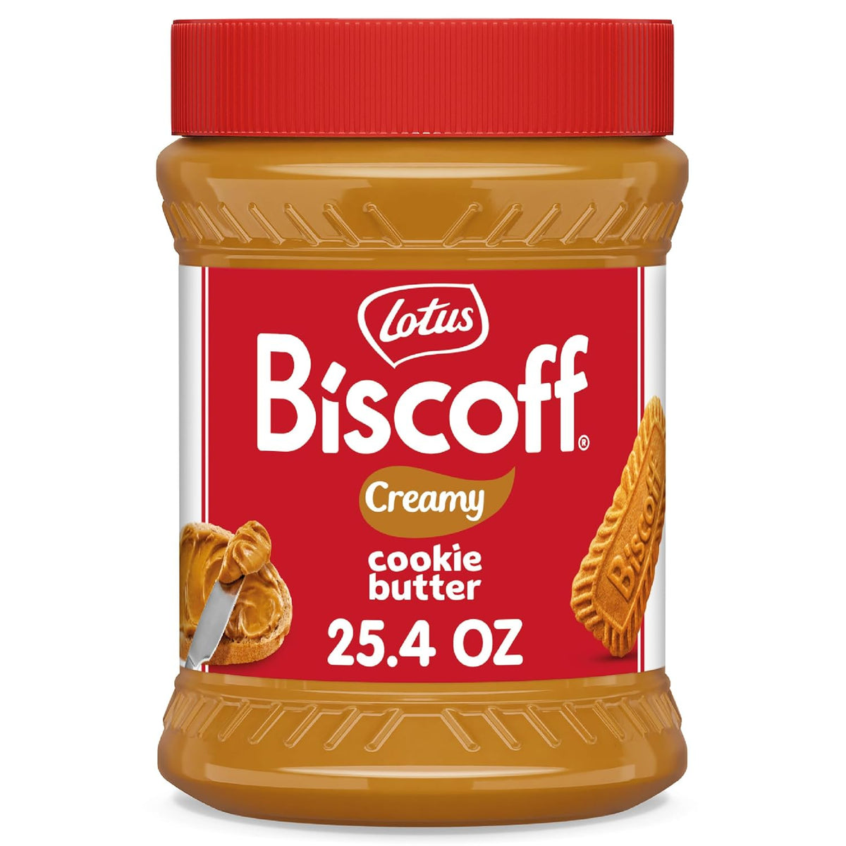 Biscoff non-GMO vegan cookie butter spread jar