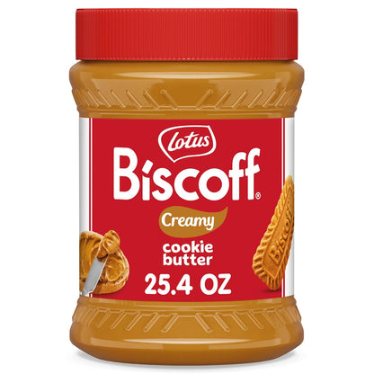 Biscoff non-GMO vegan cookie butter spread jar