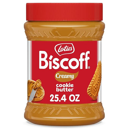 Lotus Biscoff creamy cookie butter spread 25.4 oz jar
