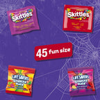 Halloween candy selection featuring Skittles & Life Savers