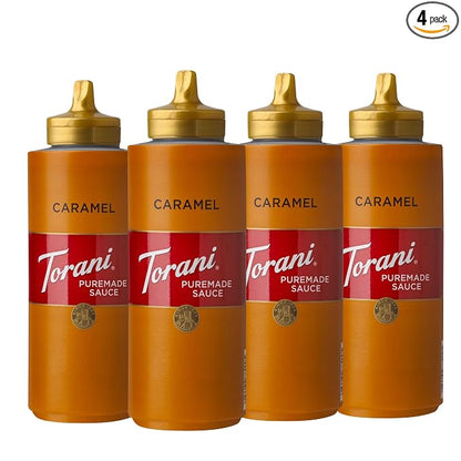 Torani Puremade Caramel Dessert and Drink Sauce 4 pack