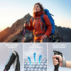 Covacure folding walking pole pair for hiking