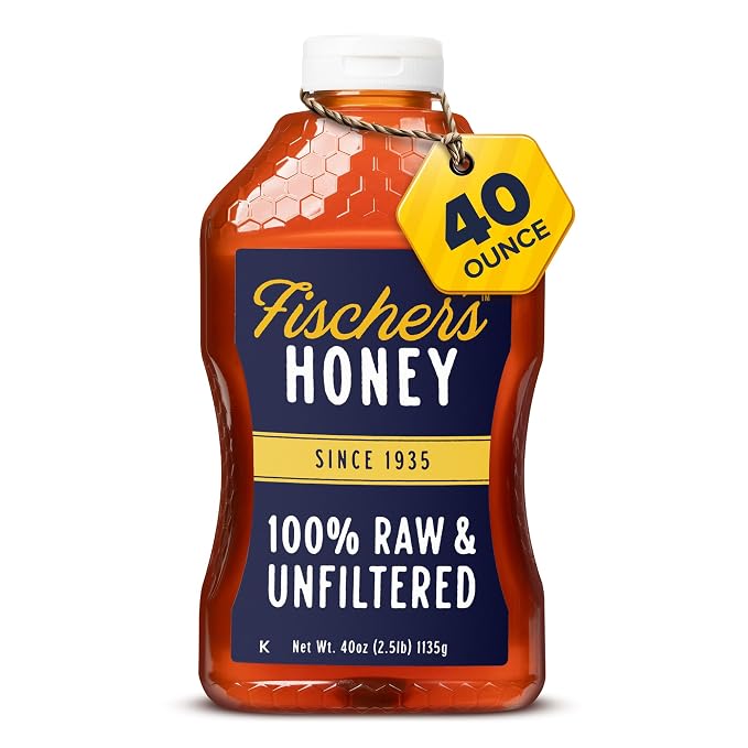 Fischer's raw unfiltered honey 40 oz bottle