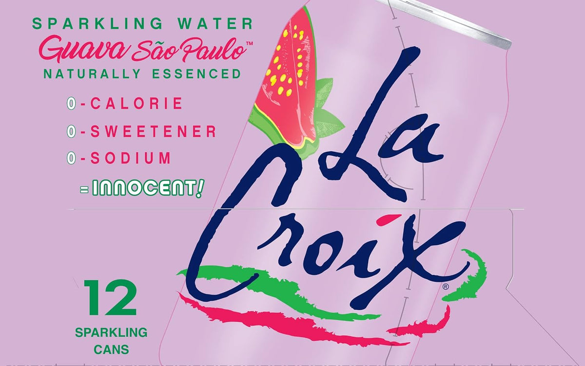 Tropical guava flavored La Croix sparkling water