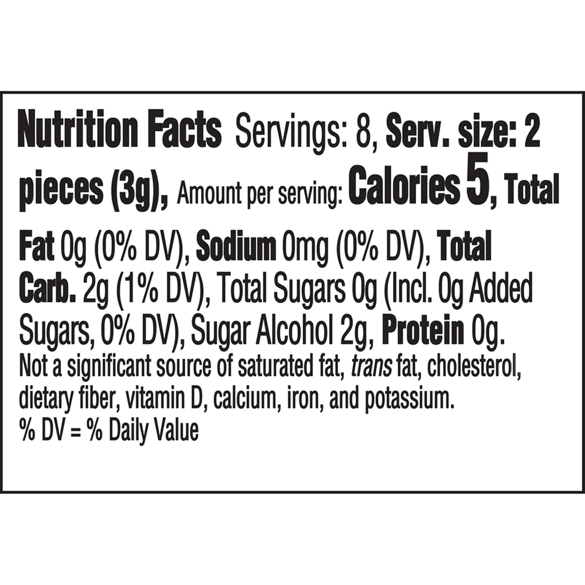 Sugar free spicy cinnamon gum with 144 pieces