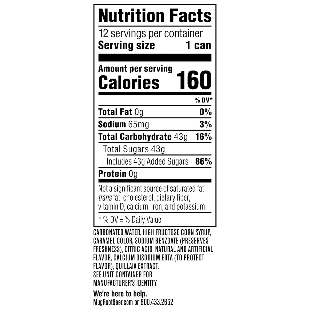 Mug Root Beer 12 fl oz canned soda