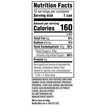 Mug Root Beer 12 fl oz canned soda