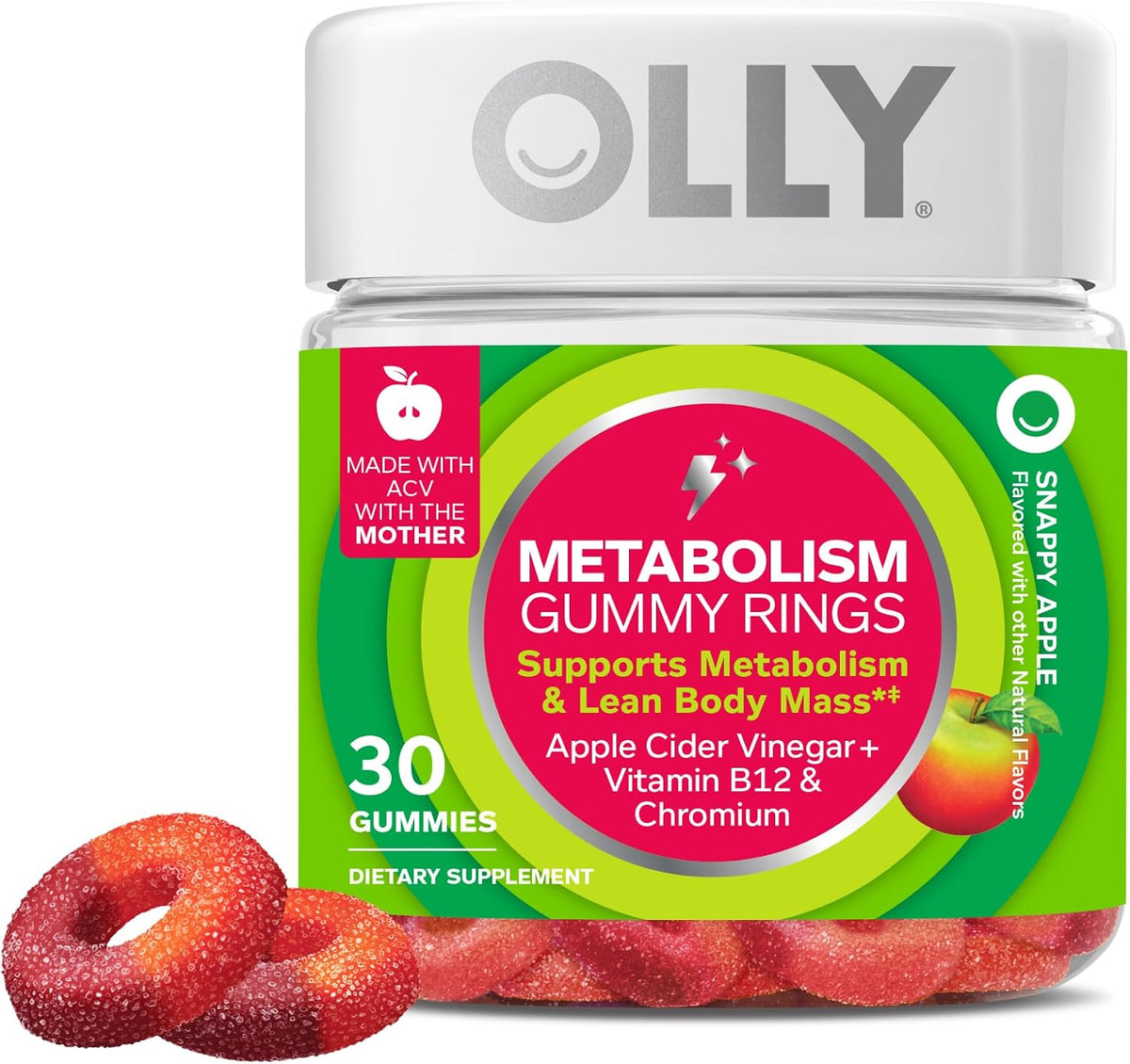 OLLY cellular energy supplement gummy rings