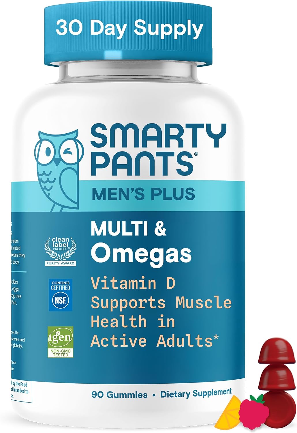 Men's multivitamin gummies with omega 3 DHA EPA