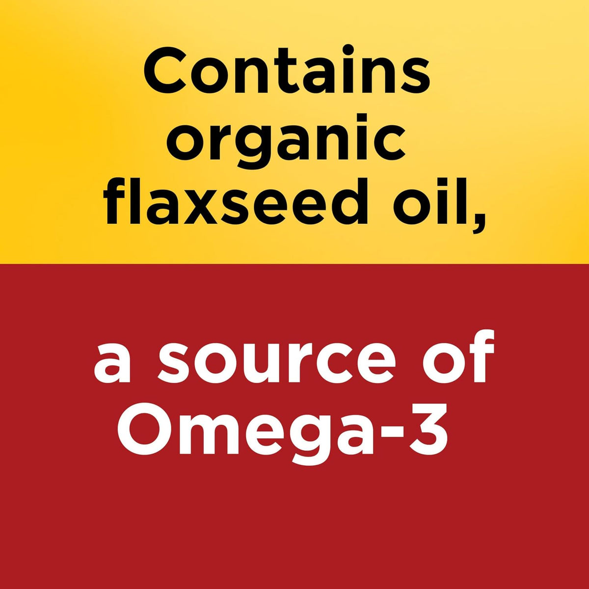 Fish-free omega-3 flaxseed oil supplement bottle