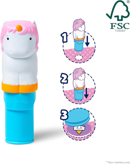 Unicorn creative play sticker stamper for ages 3 and up