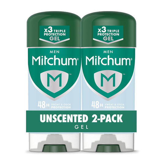 Mitchum gel deodorant for men unscented packaging