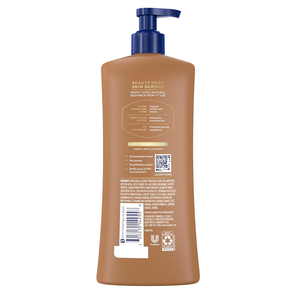 Vaseline Cocoa Radiant lotion with pump
