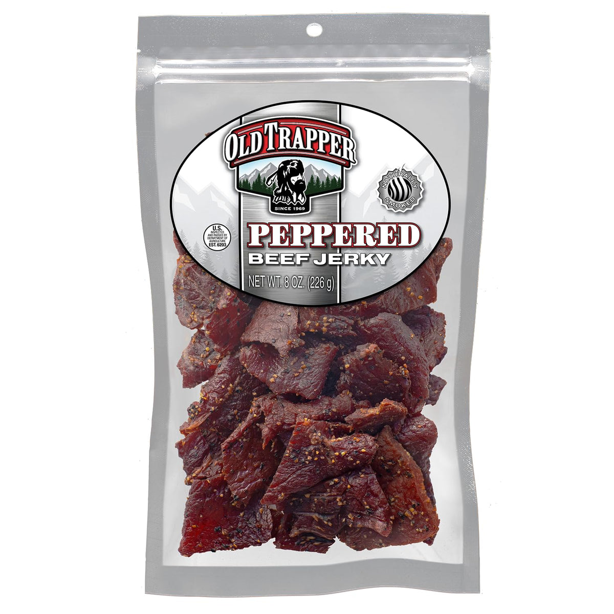 Peppered beef jerky spicy meat snack pack