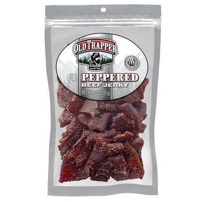 Old Trapper peppered beef jerky 8 ounce bag