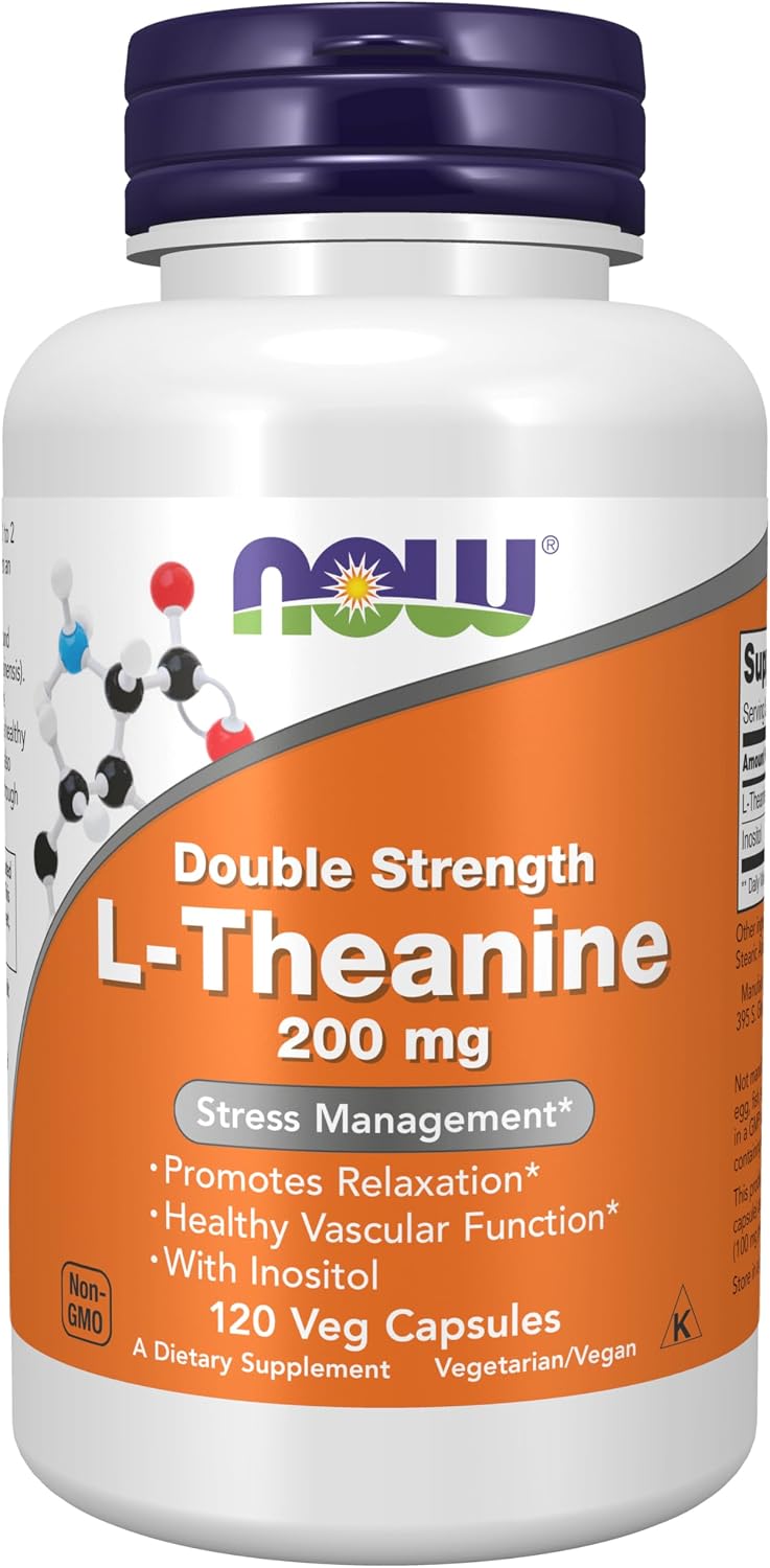 NOW Supplements L-Theanine 120 veg caps