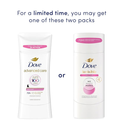 Dove antiperspirant stick with 72 hour protection details