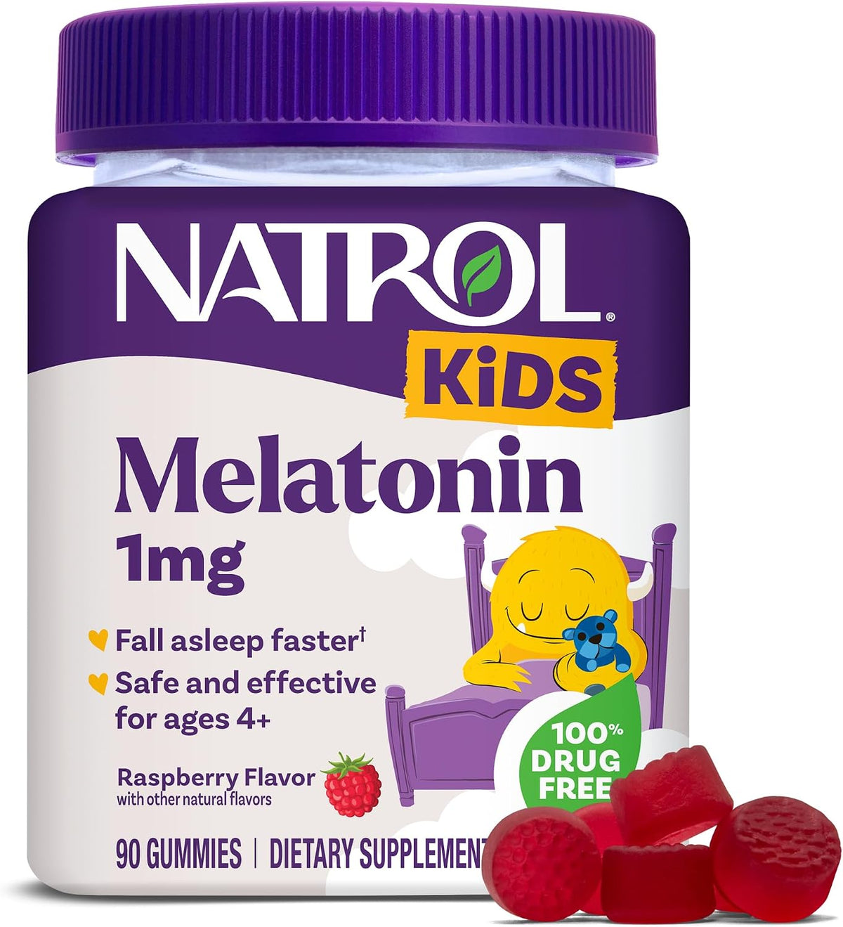 Natrol Kids Melatonin sleep support gummies front label