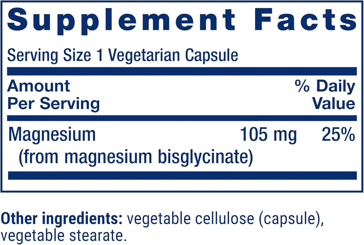 Magnesium glycinate capsules for daily wellness