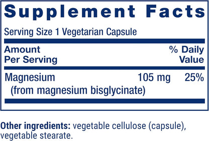 Magnesium glycinate capsules for daily wellness