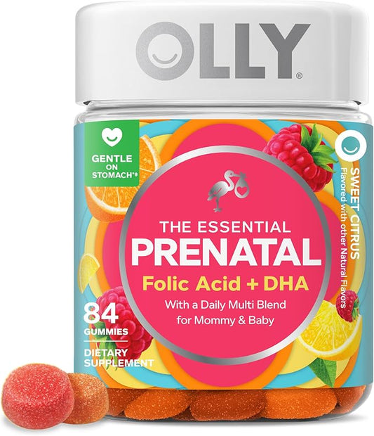 OLLY prenatal multivitamin gummy 84 count bottle