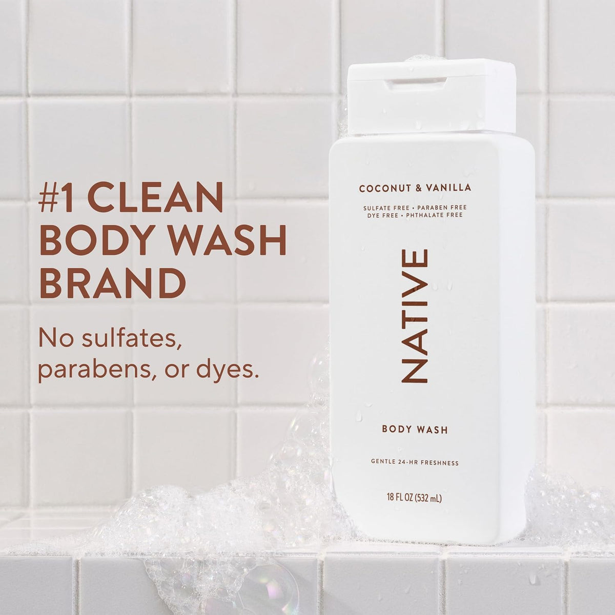 Native vegan cruelty-free body wash Coconut & Vanilla