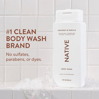 Native vegan cruelty-free body wash Coconut & Vanilla