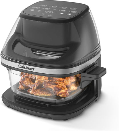 Cuisinart ClearView air fryer showing transparent glass basket
