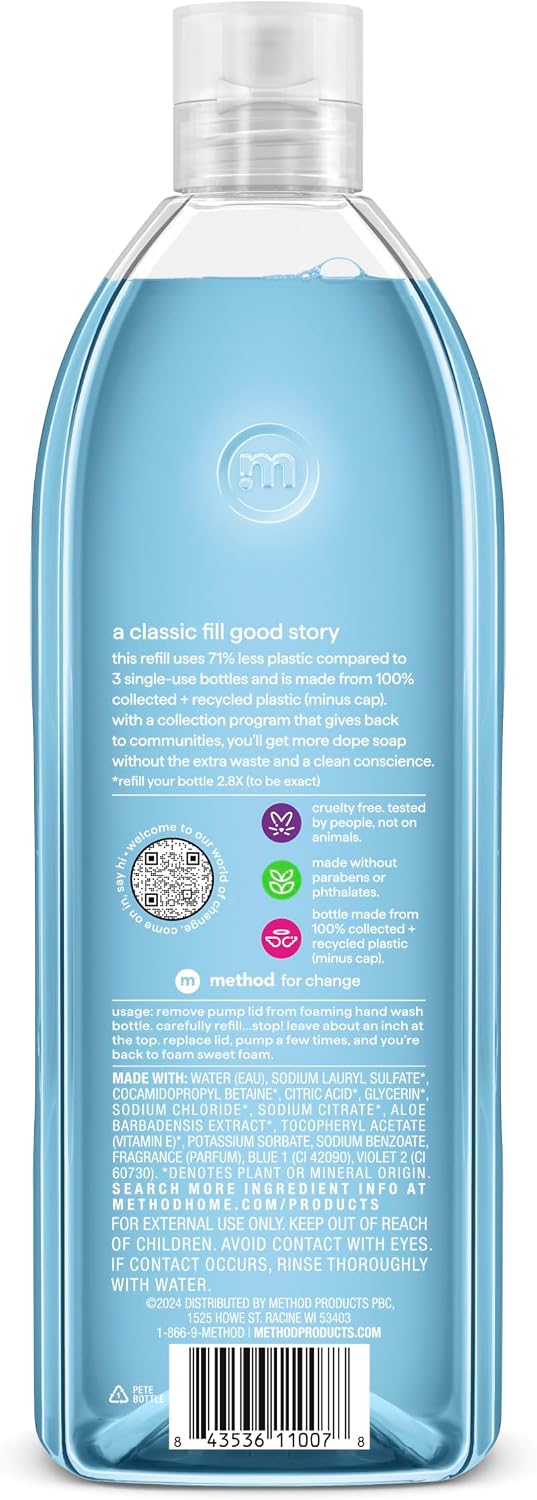28 fl oz Method hand wash refill bottle