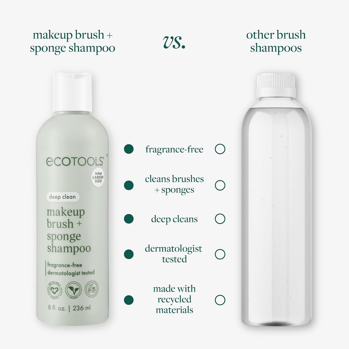 EcoTools sponge shampoo for removing makeup buildup
