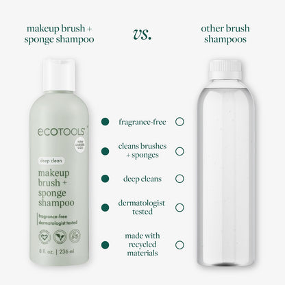 EcoTools sponge shampoo for removing makeup buildup