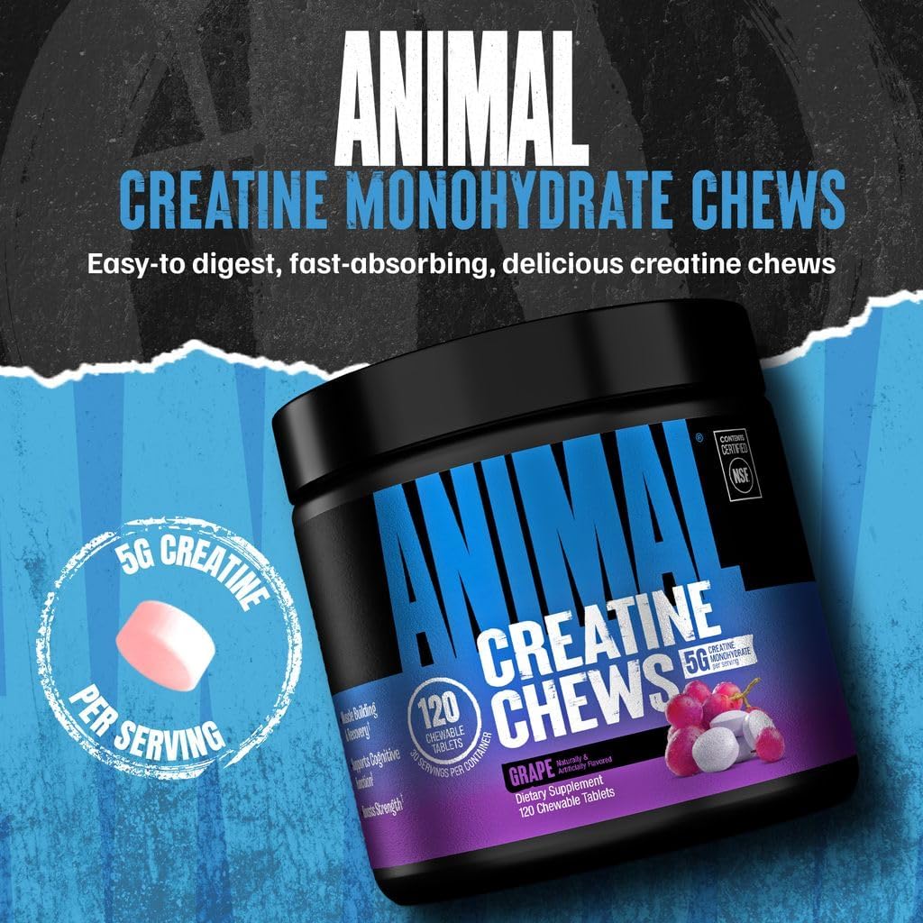 Chewable creatine monohydrate tablets