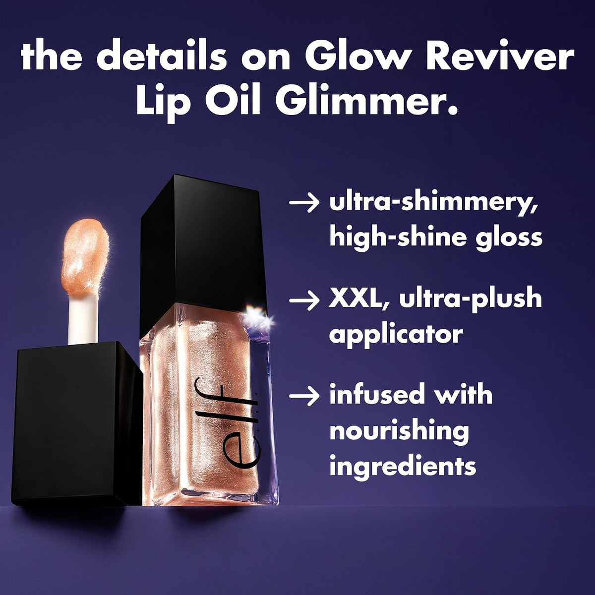 Vegan cruelty-free e.l.f. Glow Reviver lip oil