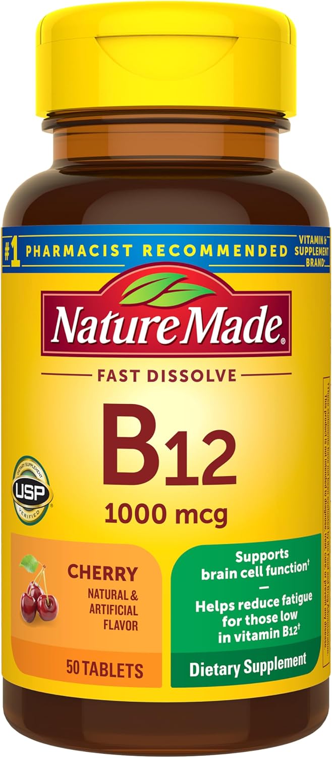 Nature Made B12 fast dissolve tablets 50 count supplement