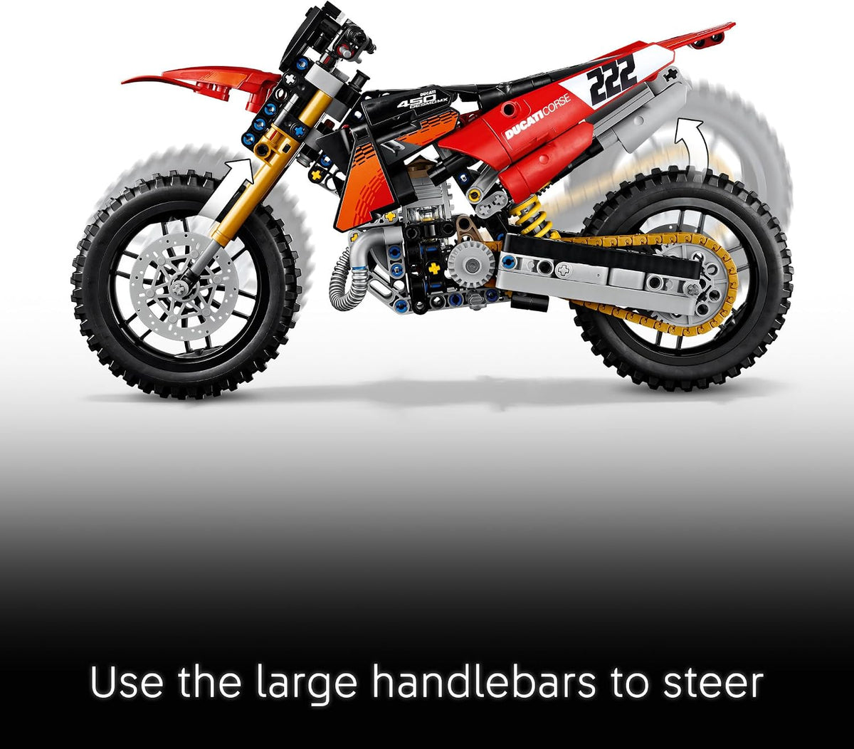 Display-ready Ducati Desmo450 MX model for kids