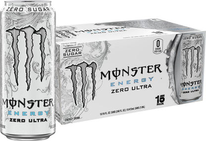White Monster Energy Zero Ultra zero calorie drink