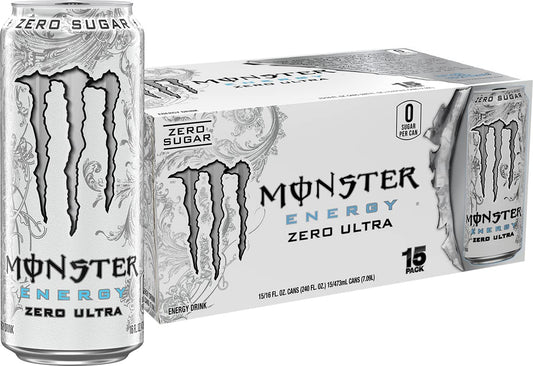 White Monster Energy Zero Ultra zero calorie drink
