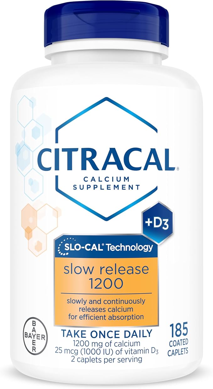 Citracal Slow Release Calcium 1200 mg 185 count bottle