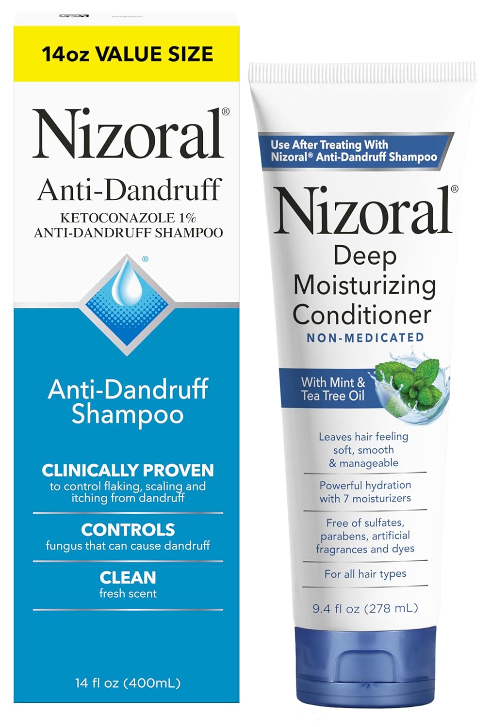 Nizoral anti-dandruff shampoo and conditioner set