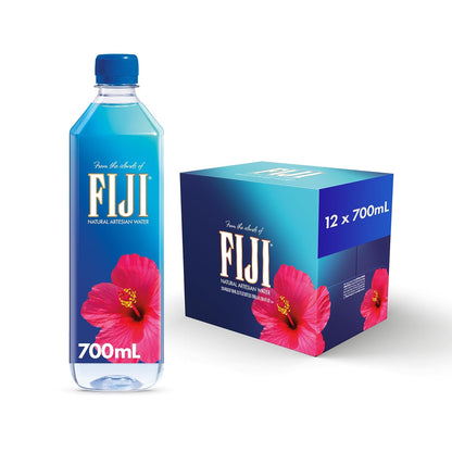FIJI 700mL bottled water with flip-top cap