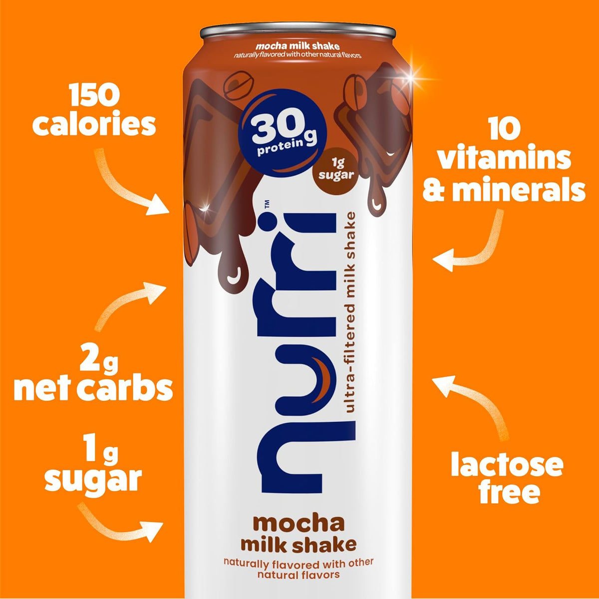 Nurri low sugar protein shake with caffeine