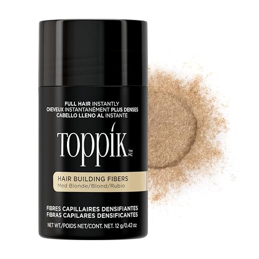 Toppik hair building fibers for thinning hair