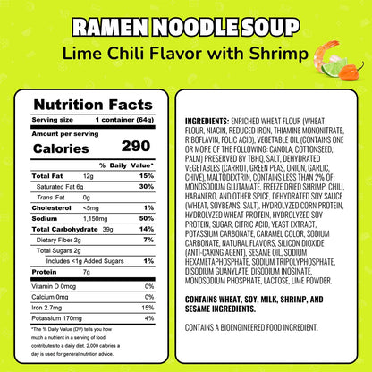 Lime Chili with Shrimp instant noodle soup cup