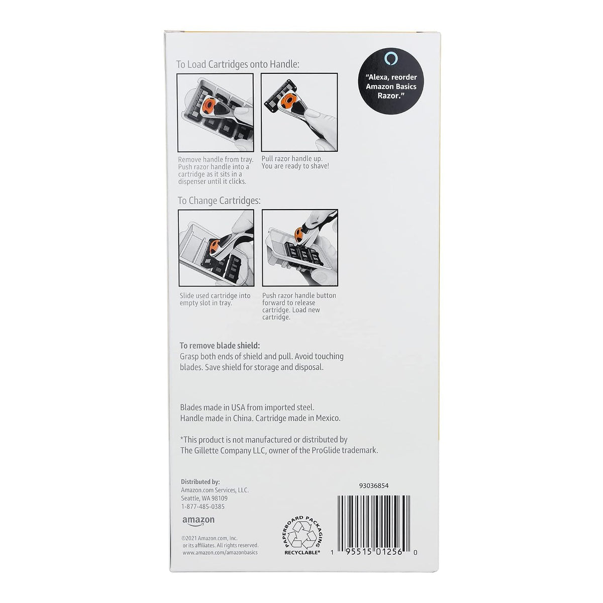 Men's cartridge razor with dual lubrication strip