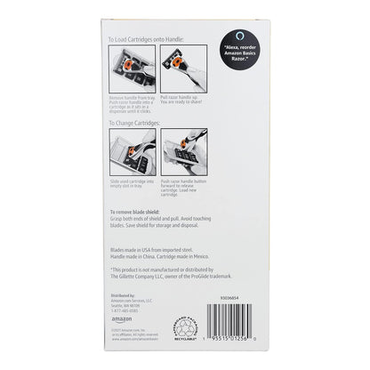Men's cartridge razor with dual lubrication strip